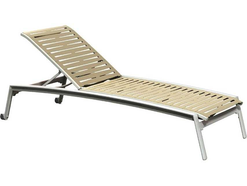 Tropitone Elance Ez Span Aluminum Ribbon Segment Patio Chaise Lounge