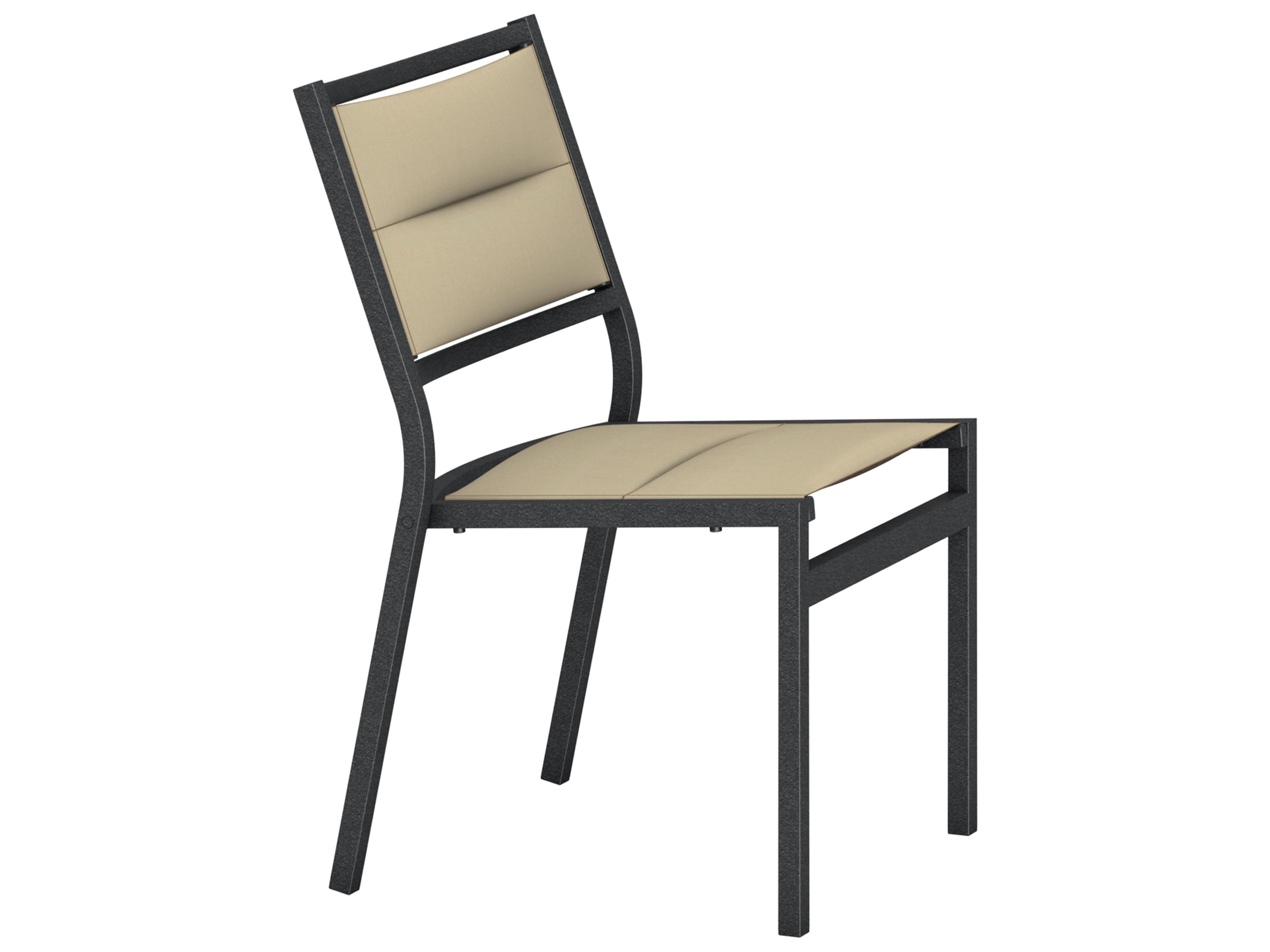 Tropitone Cabana Club Aluminum Padded Sling Outdoor Dining Side Chair