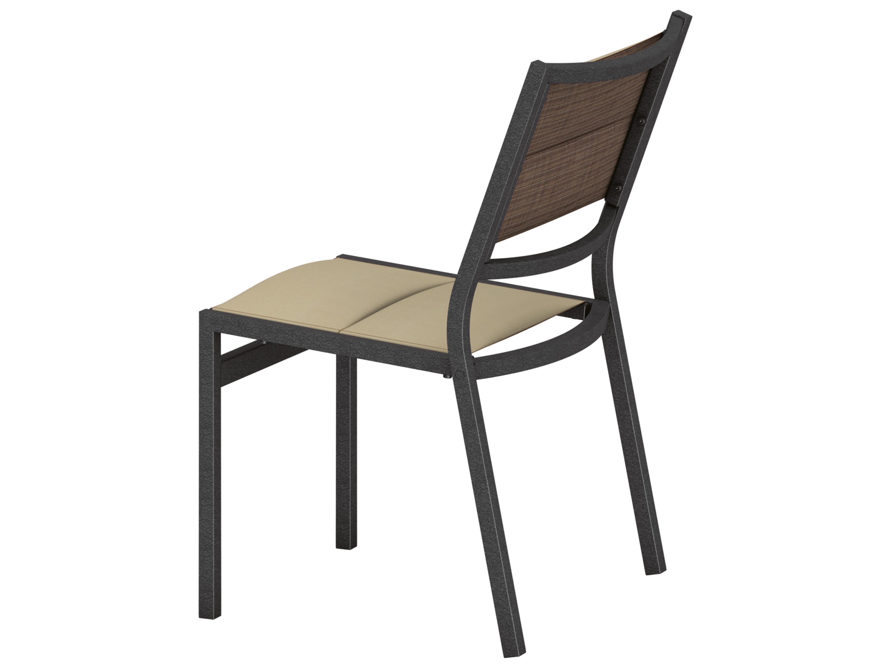 Tropitone Cabana Club Aluminum Padded Sling Outdoor Dining Side Chair