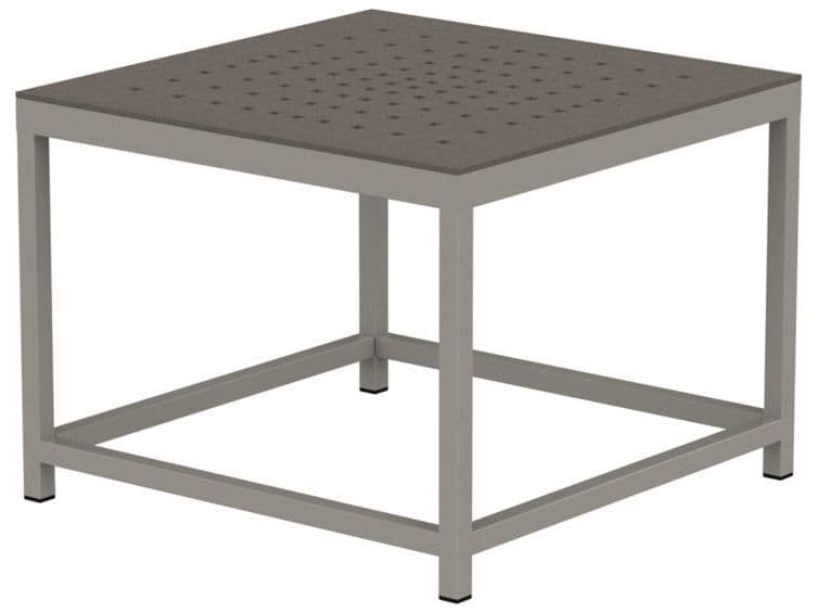 Tropitone Cabana Club Patterned Aluminum Square Patio End Table