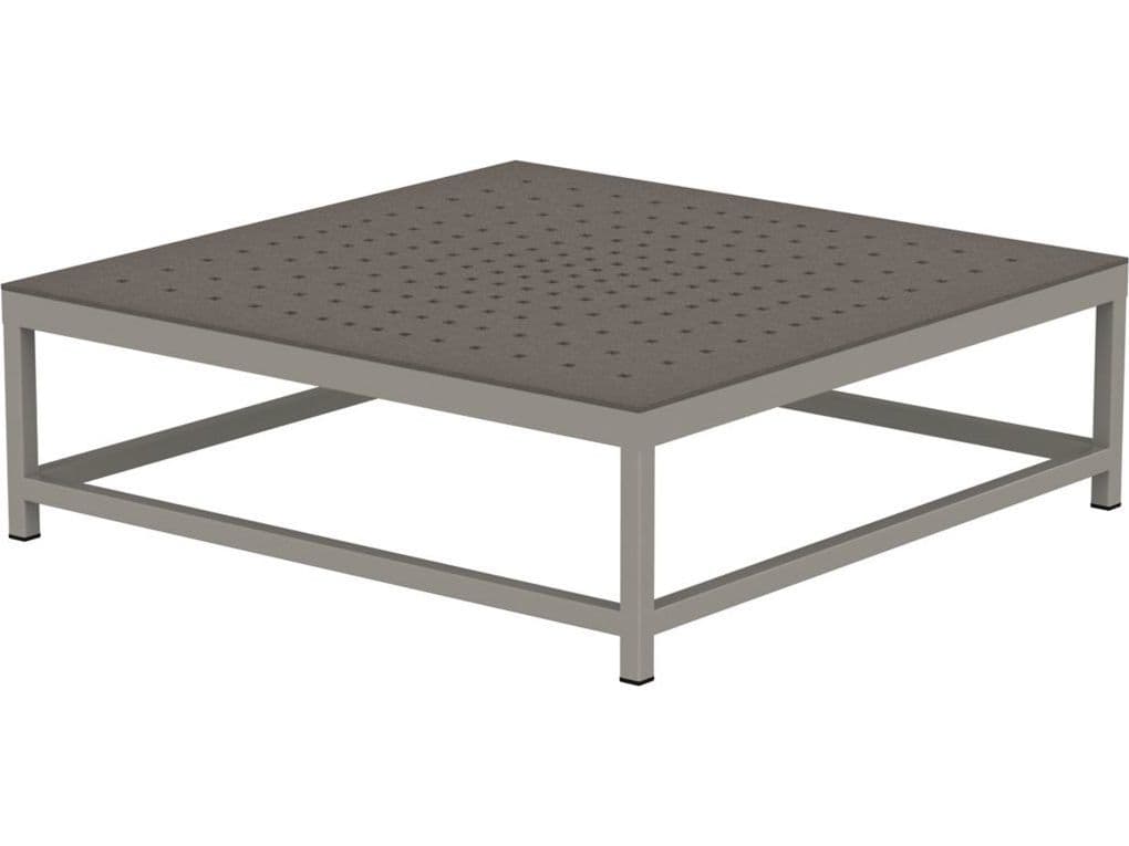 Tropitone Cabana Club Patterned Aluminum Square Outdoor Patio Coffee Table