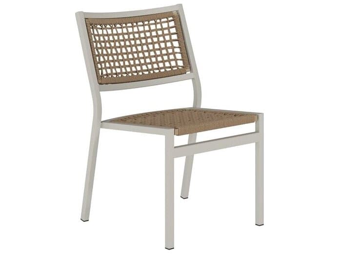 Tropitone Cabana Club Rope Aluminum Stackable Patio Dining Side Chair