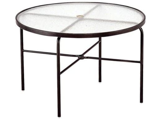 Tropitone Acrylic Cast Aluminum Round Outdoor Patio Dining Table