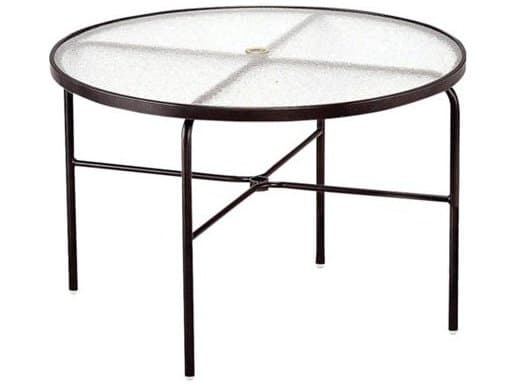 Tropitone Acrylic Cast Aluminum Round Patio Dining Table