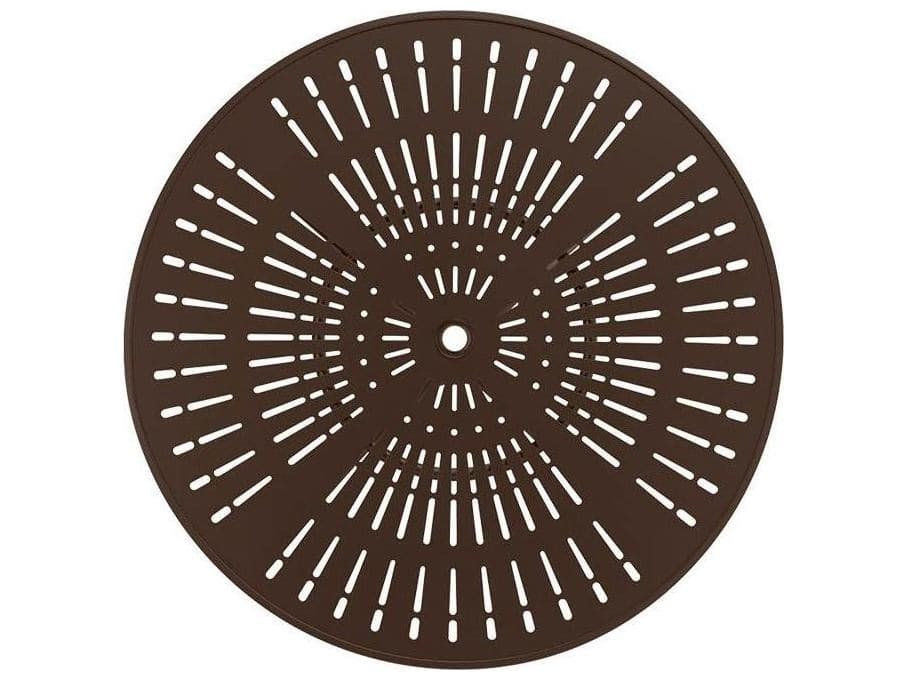 Tropitone La Stratta Aluminum Round KD Pedestal Outdoor Patio Bar Table with Umbrella Hole