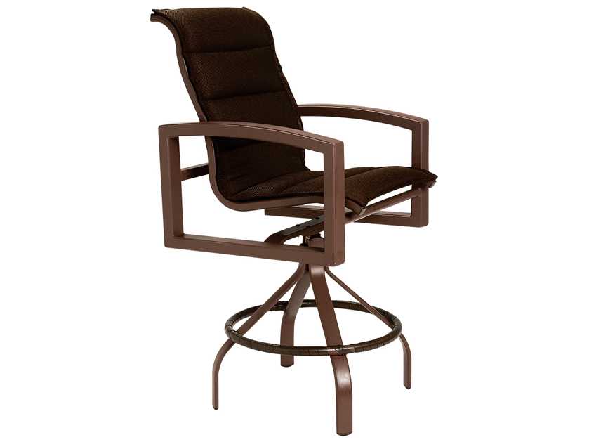 Tropitone Lakeside Padded Sling Aluminum Patio Bar Stool