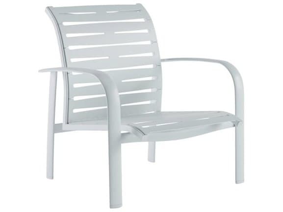 Tropitone Laguna Beach EZ Span Ribbon Aluminum Stackable Spa Outdoor Patio Lounge Chair