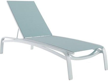 Tropitone Laguna Beach Relaxed Sling Aluminum Stackable Patio Chaise Lounge