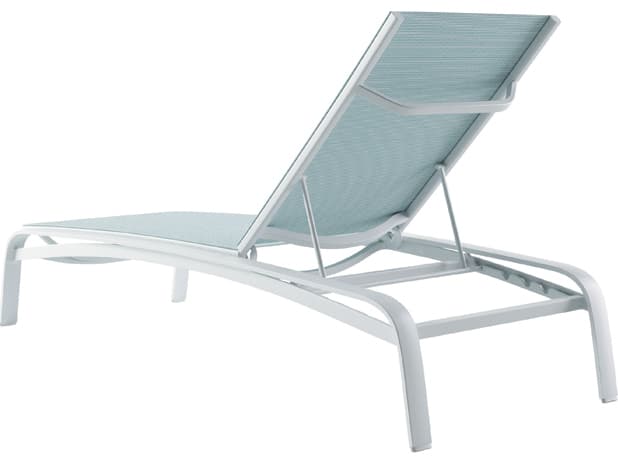 Tropitone Laguna Beach Relaxed Sling Aluminum Stackable Patio Chaise Lounge