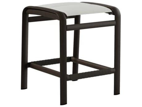 Tropitone Laguna Beach Relaxed Padded Sling Aluminum Backless Outdoor Patio Counter Stool