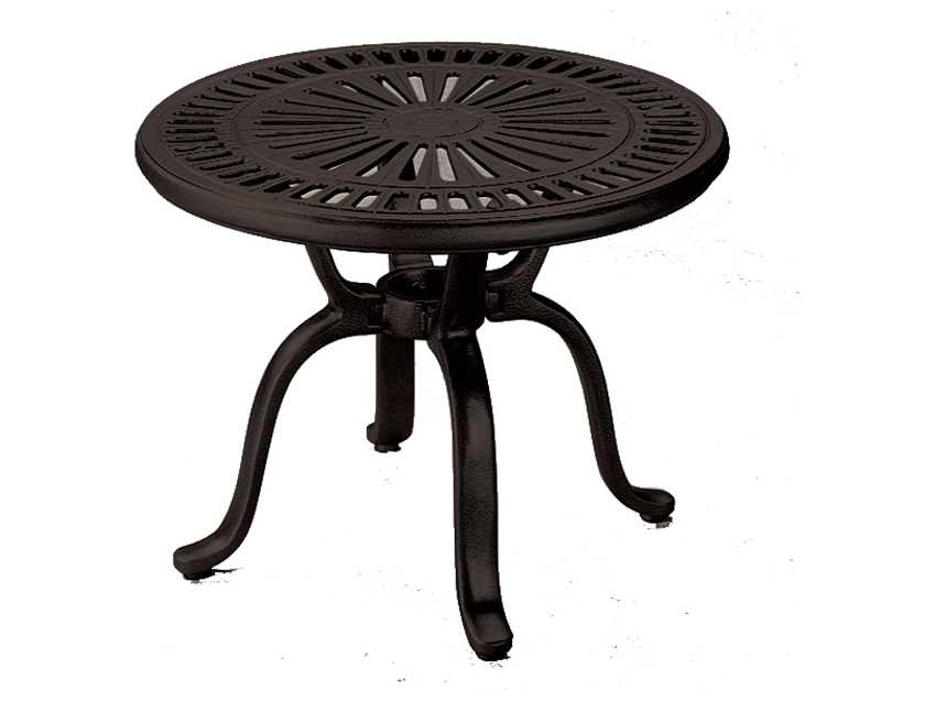 Tropitone Cast Kd Spectrum Tables Aluminum Round Outdoor End Table