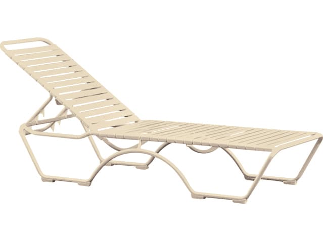 Tropitone Kahana Strap Aluminum Stackable Outdoor Chaise Lounge