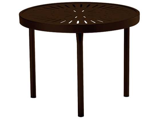 Tropitone La Stratta Aluminum Round Tea Table