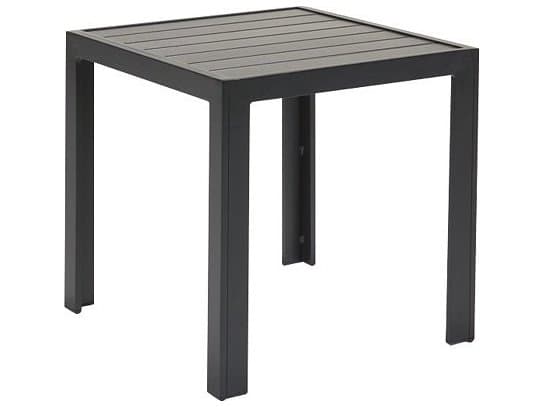 Tropitone Aluminum Slat Square Patio End Table