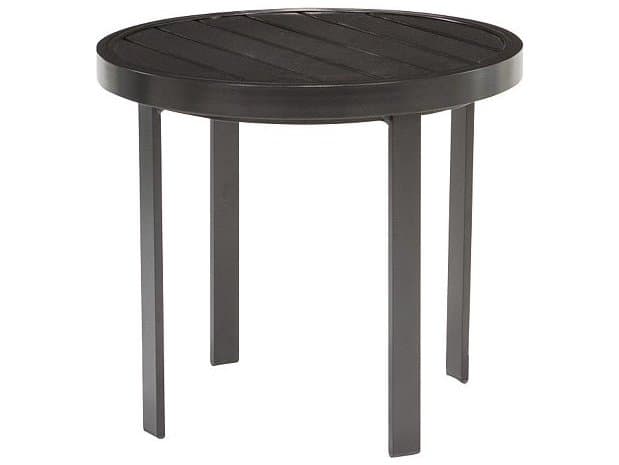 Tropitone Aluminum Slat Round Outdoor End Table