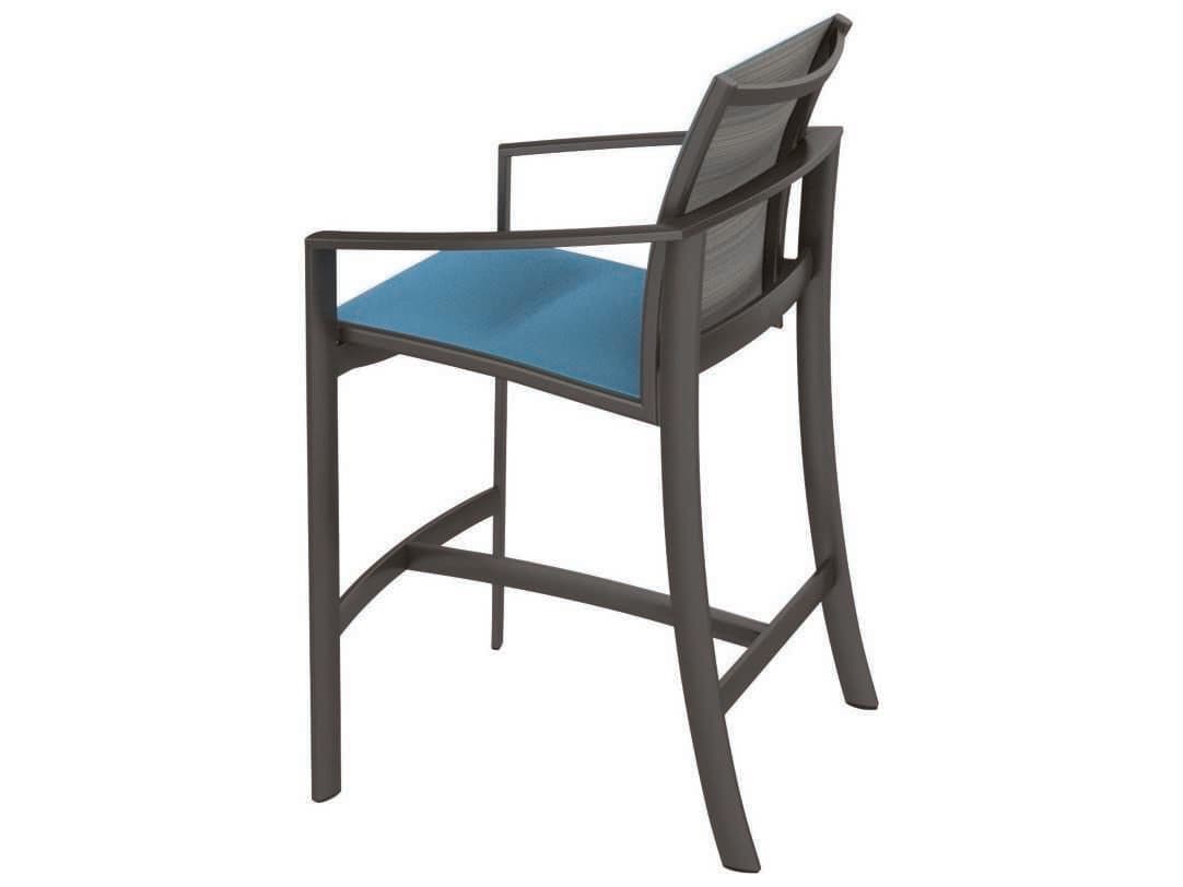 Tropitone Kor Padded Sling Aluminum Outdoor Patio Bar Stool