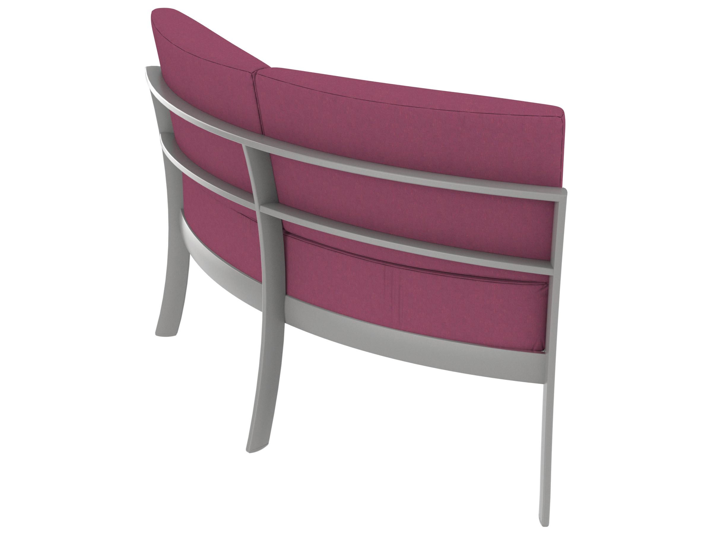 Tropitone Kor Cushion Aluminum Curved Corner Outdoor Patio Lounge Chair