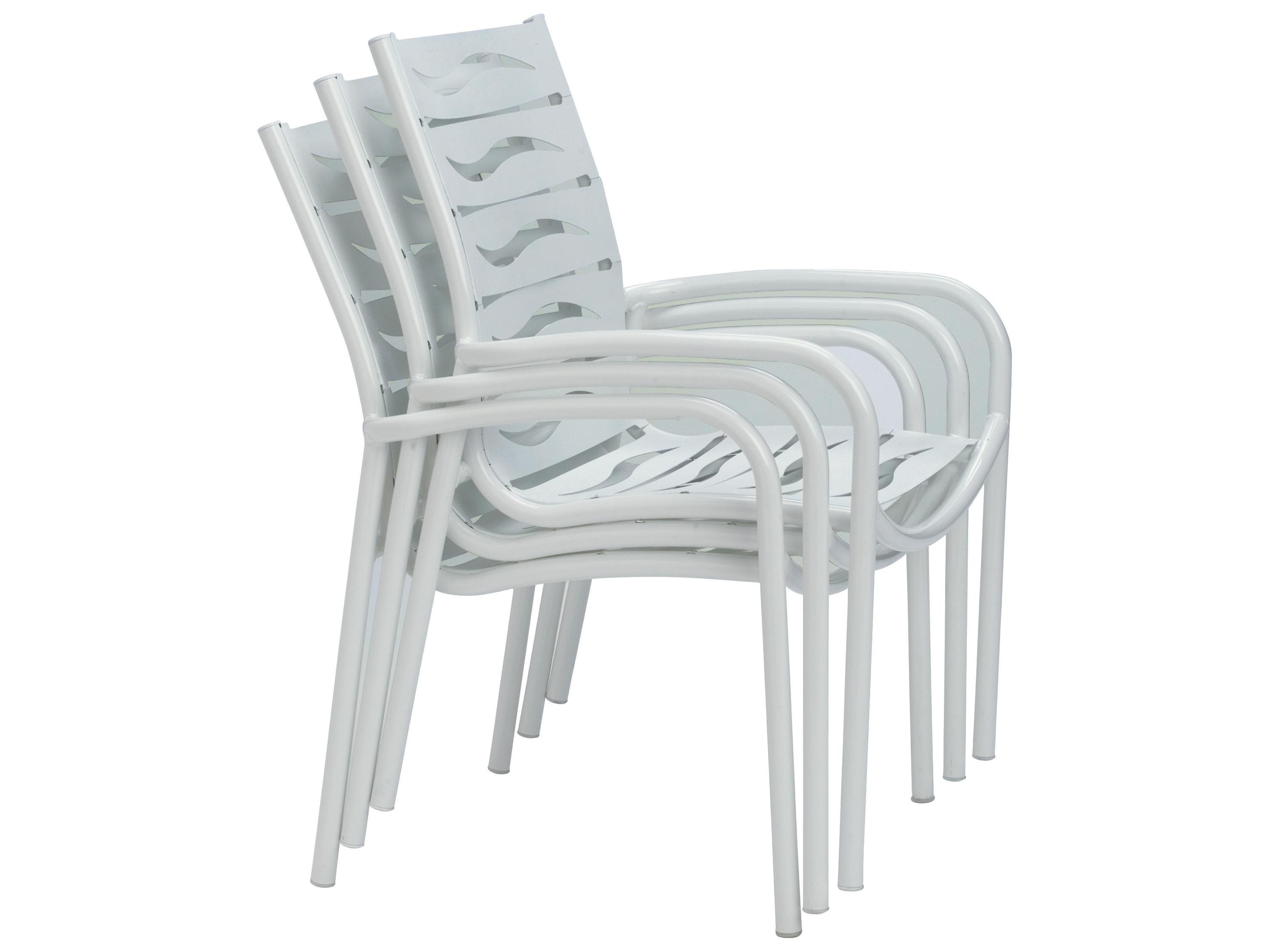 Tropitone Millennia Wave Segment Aluminum Stackable Outdoor Patio Dining Chair