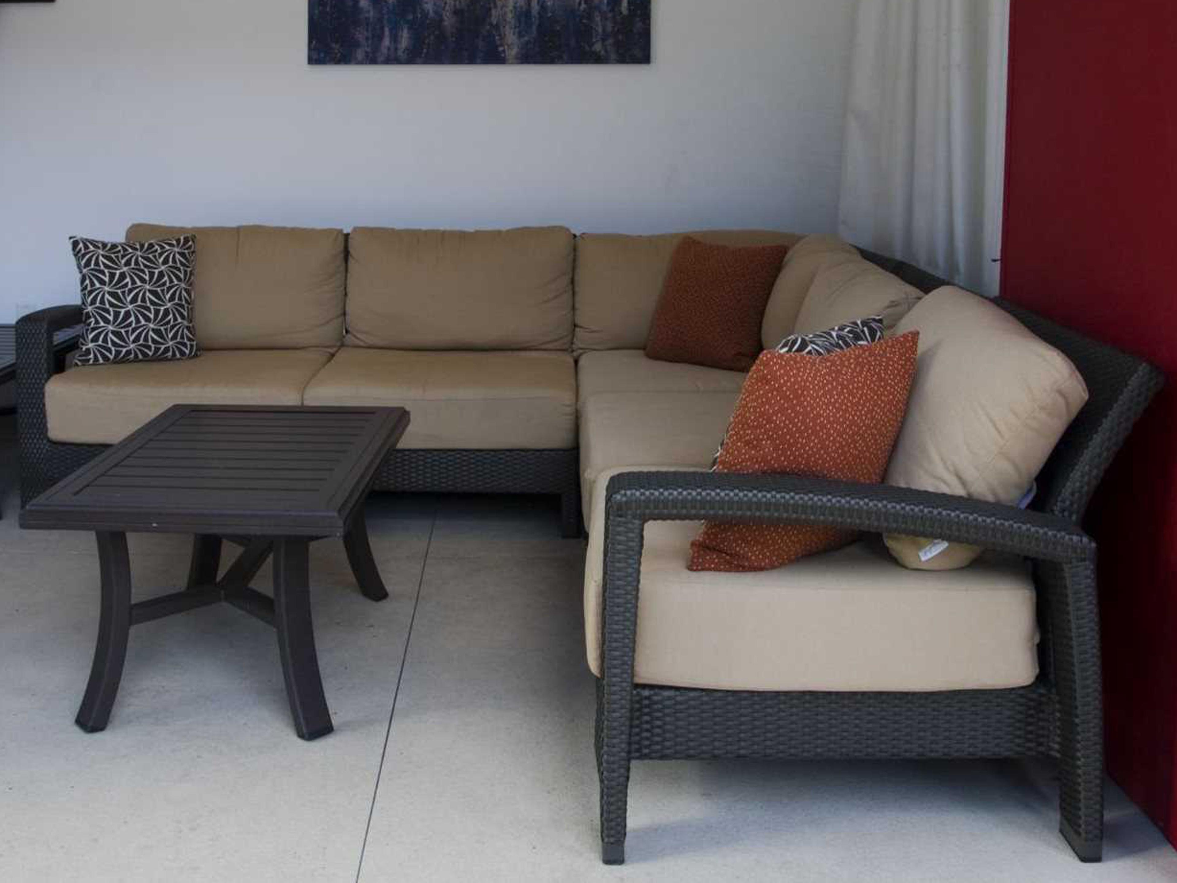 Tropitone Evo Woven Deep Seating Sectional Outdoor Lounge Set