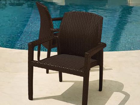 Tropitone Evo Woven Wicker Outdoor Dining Set