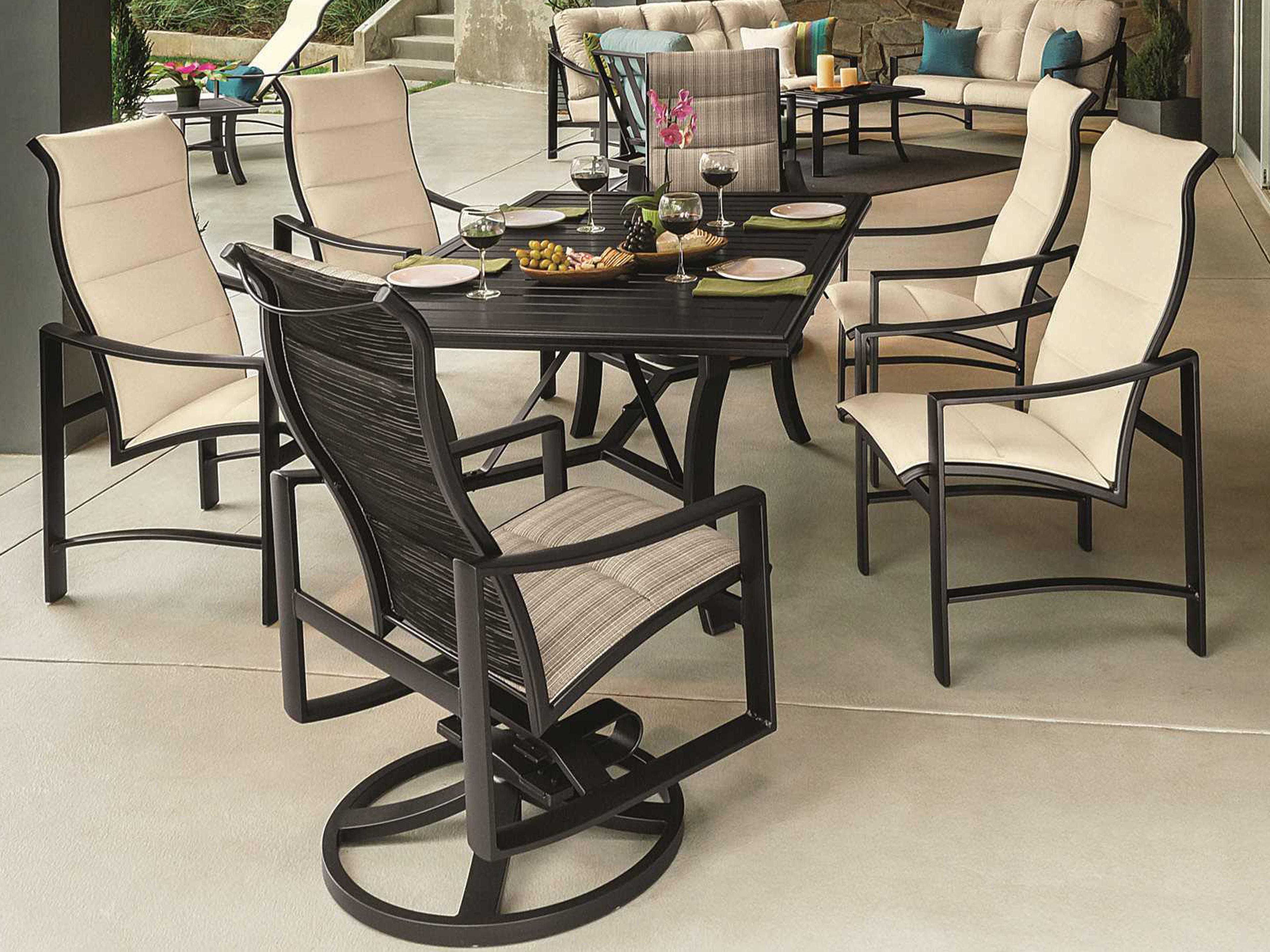 Tropitone Kenzo Padded Sling Aluminum Outdoor Dining Set
