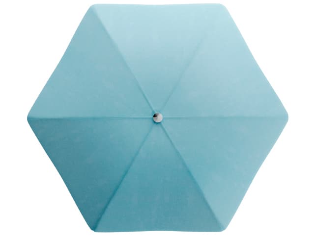 Tropitone Trace Waterfall Aluminum 6 Foot Hexagon Manual Lift Outdoor Umbrella