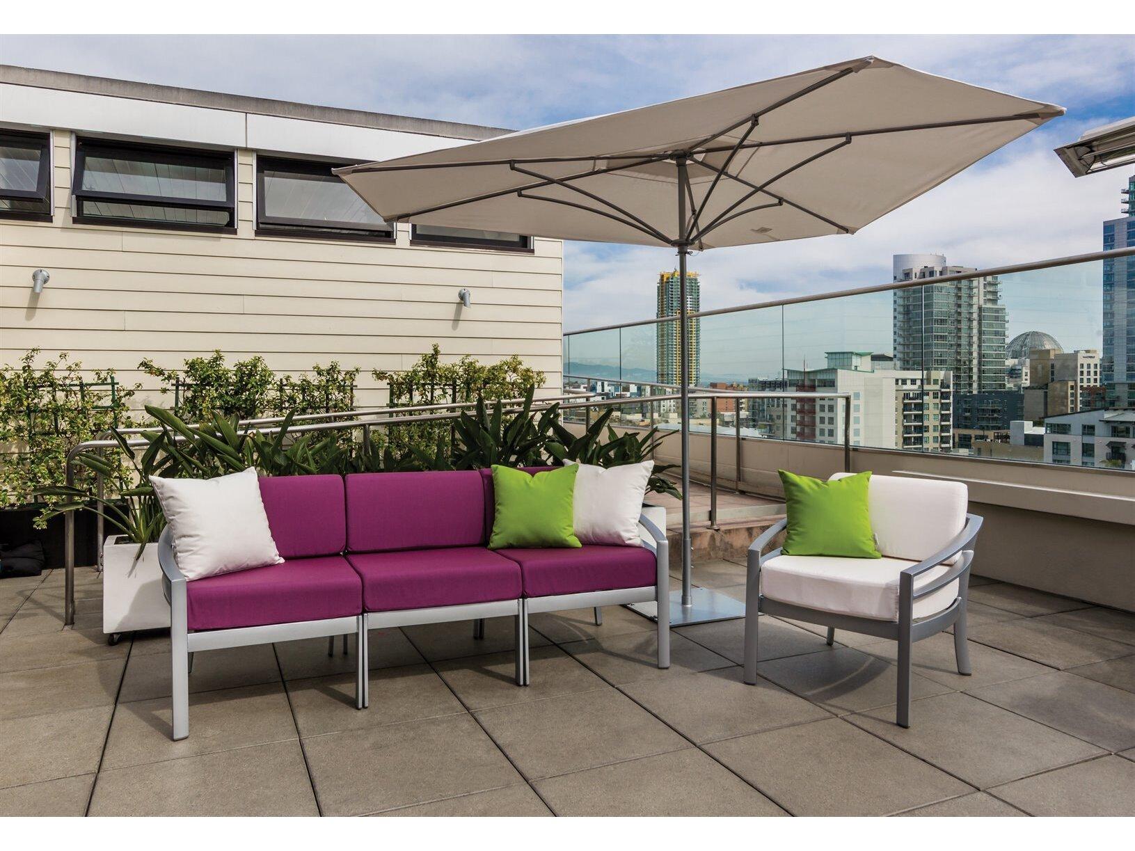 Tropitone Kor Cushion Aluminum Sectional Lounge Set