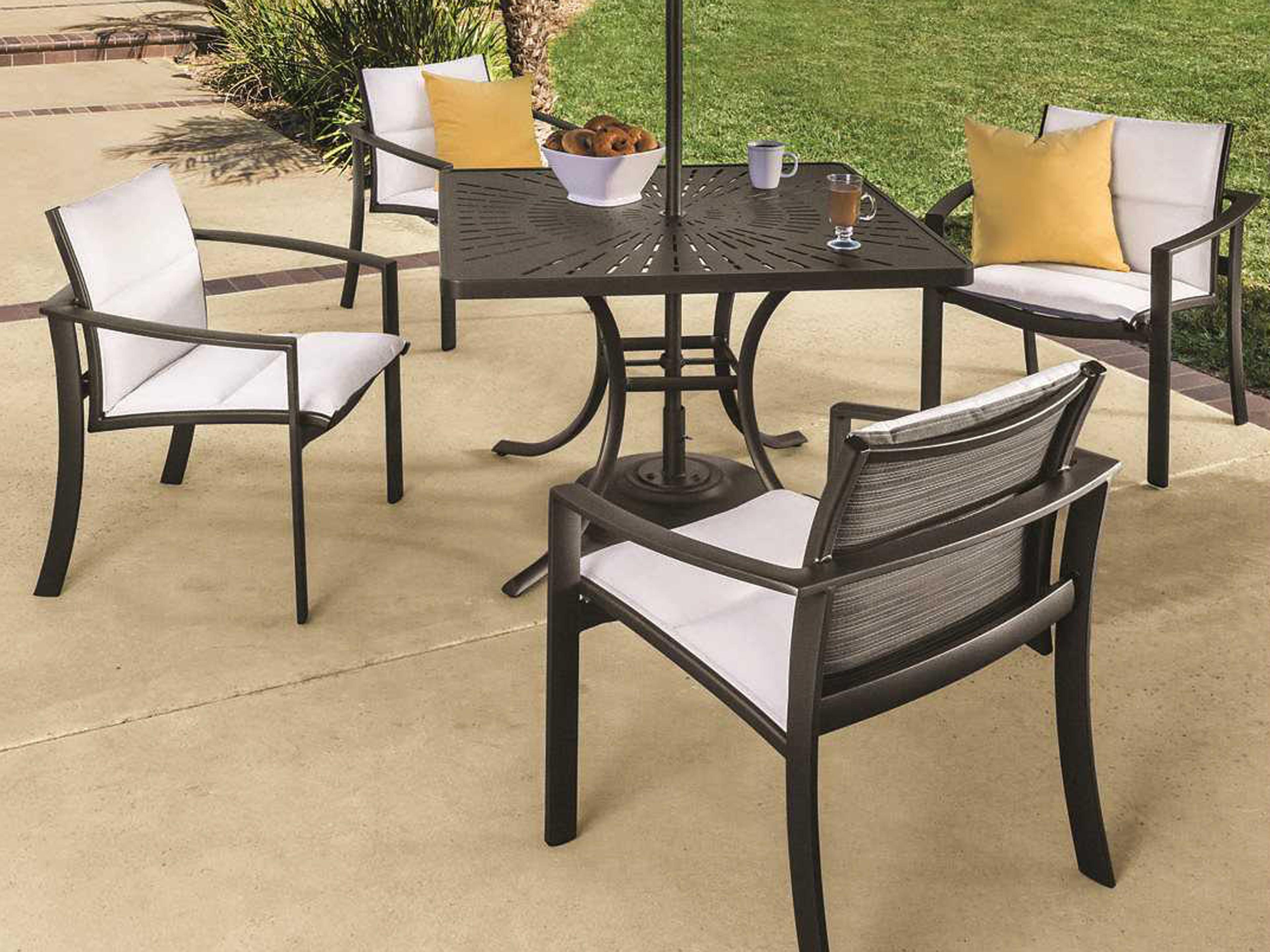 Tropitone Kor Padded Sling Aluminum Patio Dining Set