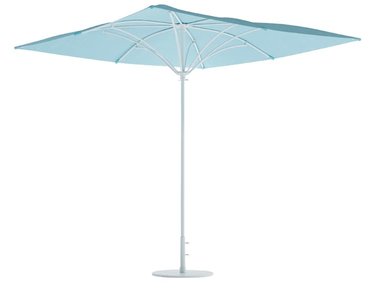 Tropitone Trace Waterfall Aluminum 6 Foot Square Pulley Lift Patio Umbrella