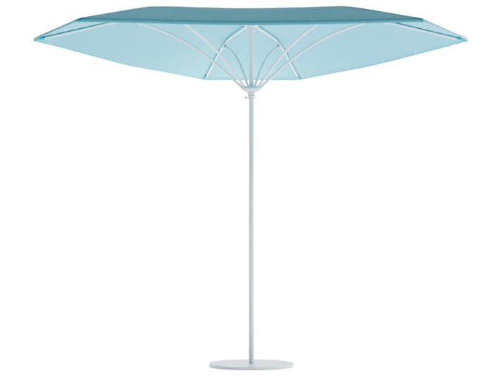 Tropitone Trace Waterfall Aluminum 12 Foot Triangle Pulley Lift Outdoor Patio Umbrella with Vent