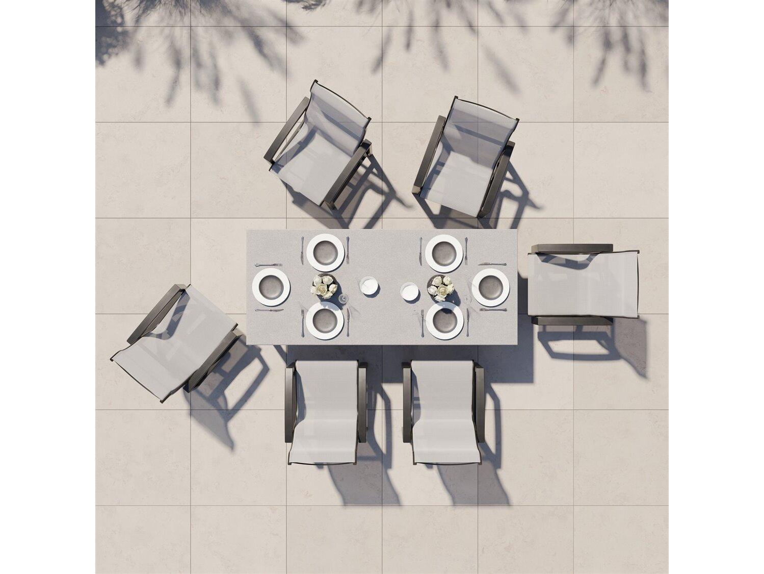 Tropitone Lakeside Sling Aluminum Dining Set