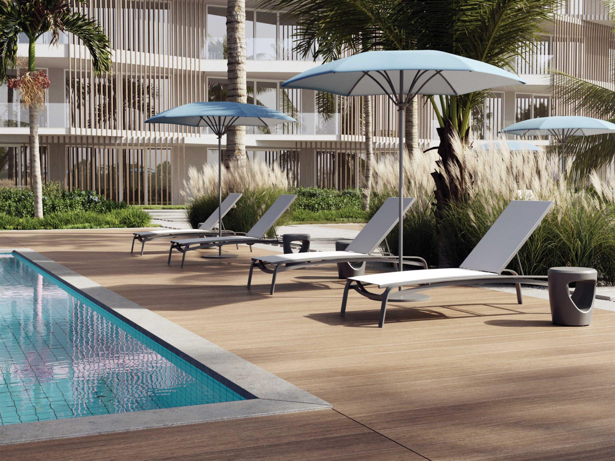 Tropitone Laguna Beach Relaxed Sling Aluminum Outdoor Patio Lounge Set