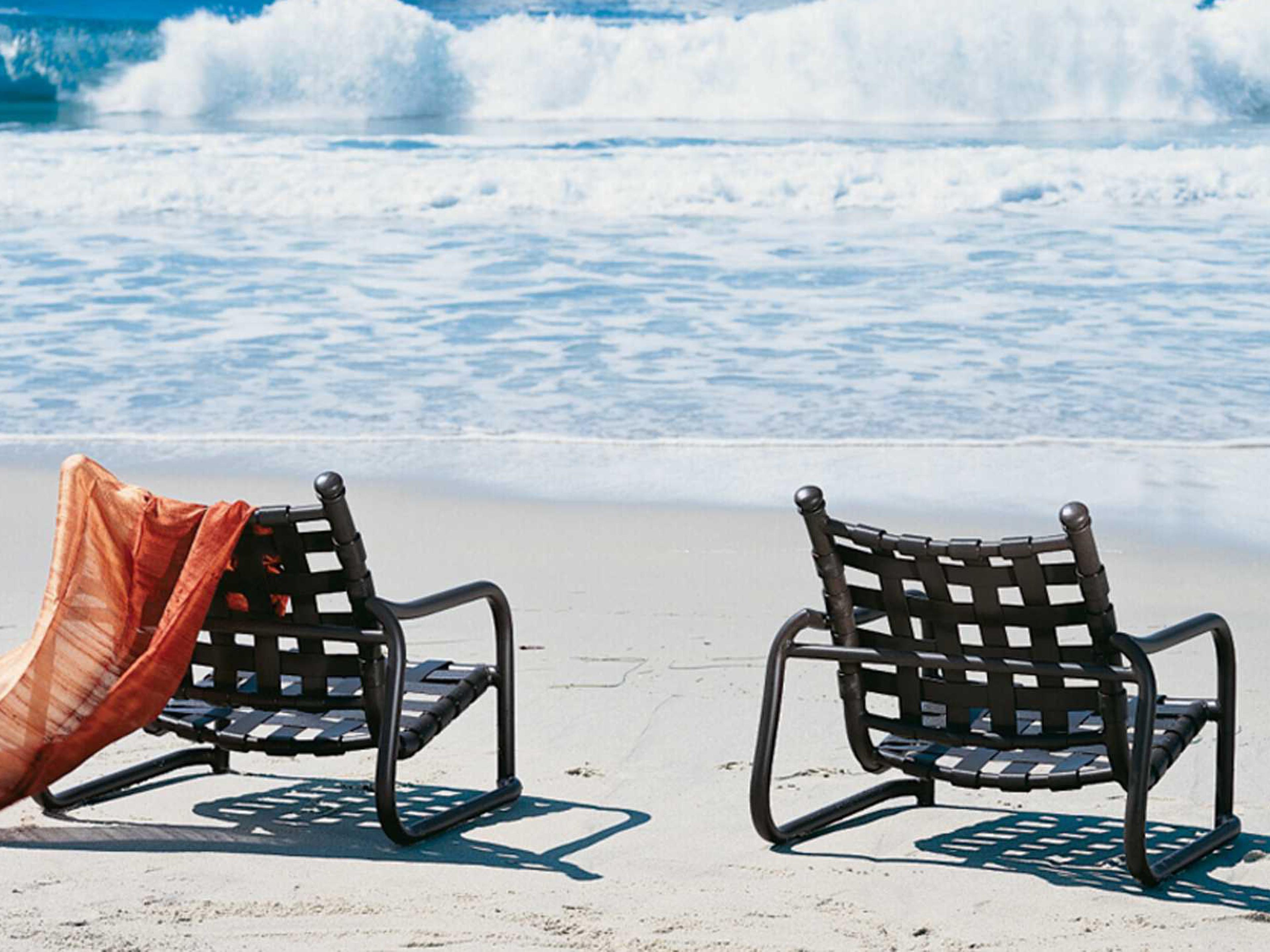 Tropitone La Scala Cross Strap Aluminum Outdoor Patio Lounge Set