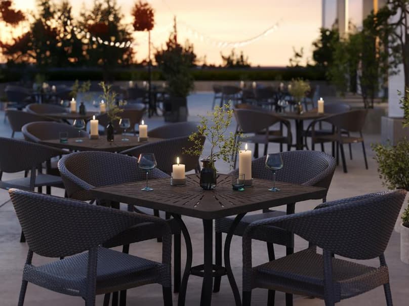 Tropitone Montara Woven Wicker Outdoor Patio Dining Set