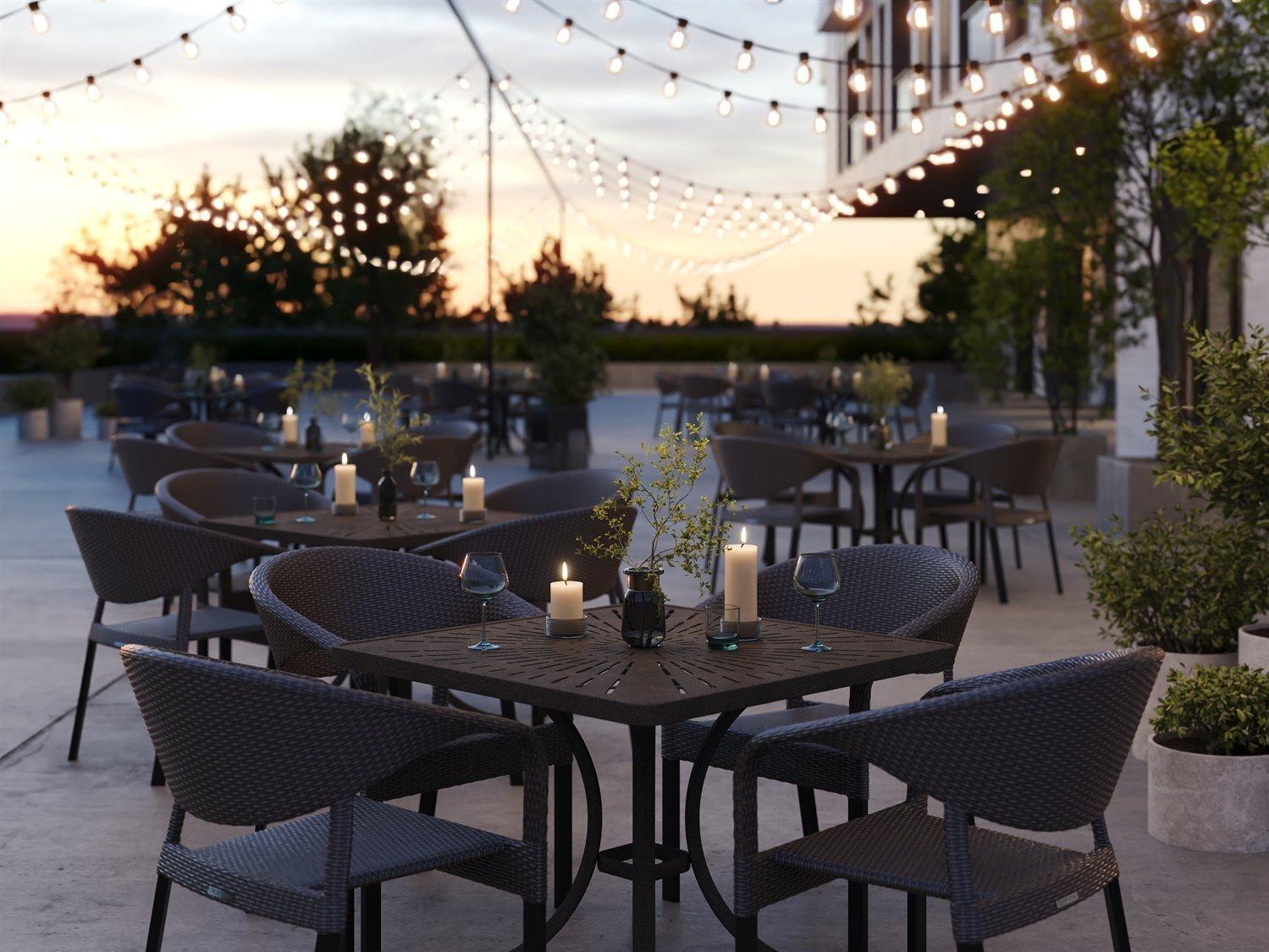 Tropitone Montara Aluminum Woven Dining Set