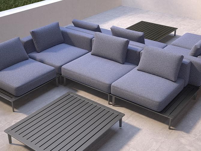Tropitone Platform Cushion Aluminum Outdoor Lounge Set