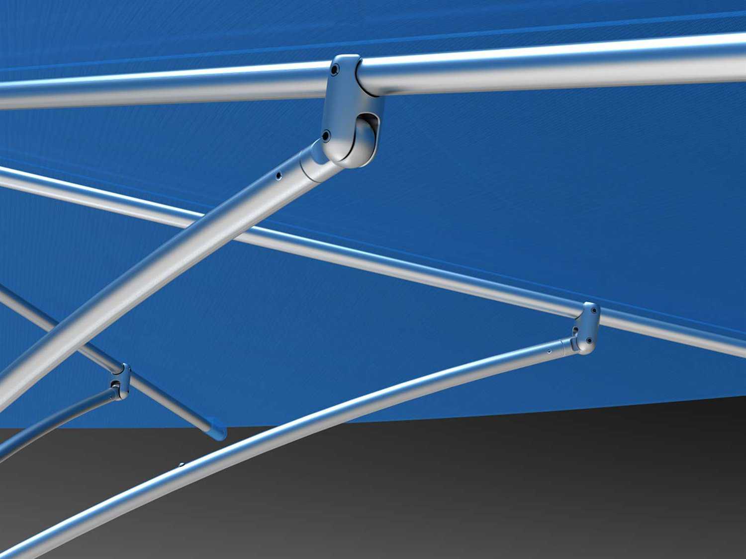 Tropitone Trace 8 Foot Aluminum Square Outdoor Patio Umbrella