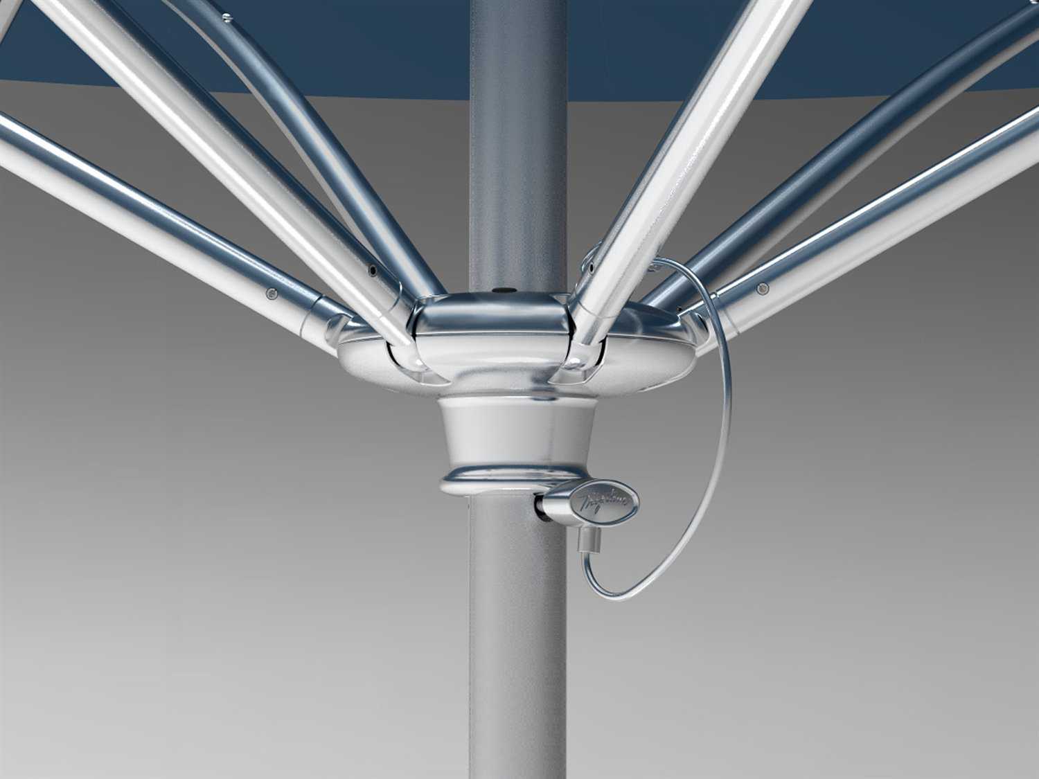 Tropitone Trace 8 Foot Aluminum Square Outdoor Patio Umbrella