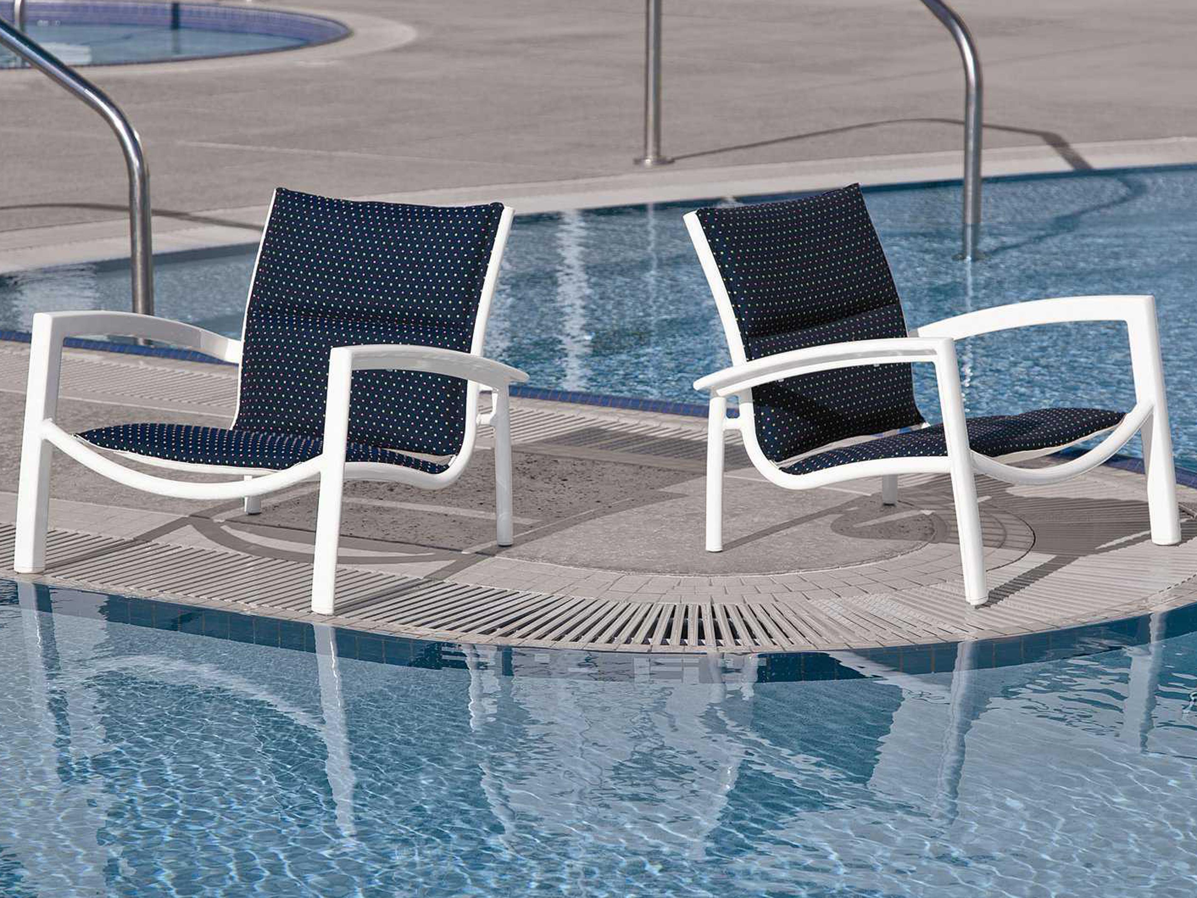 Tropitone South Beach Padded Sling Aluminum Outdoor Lounge Set