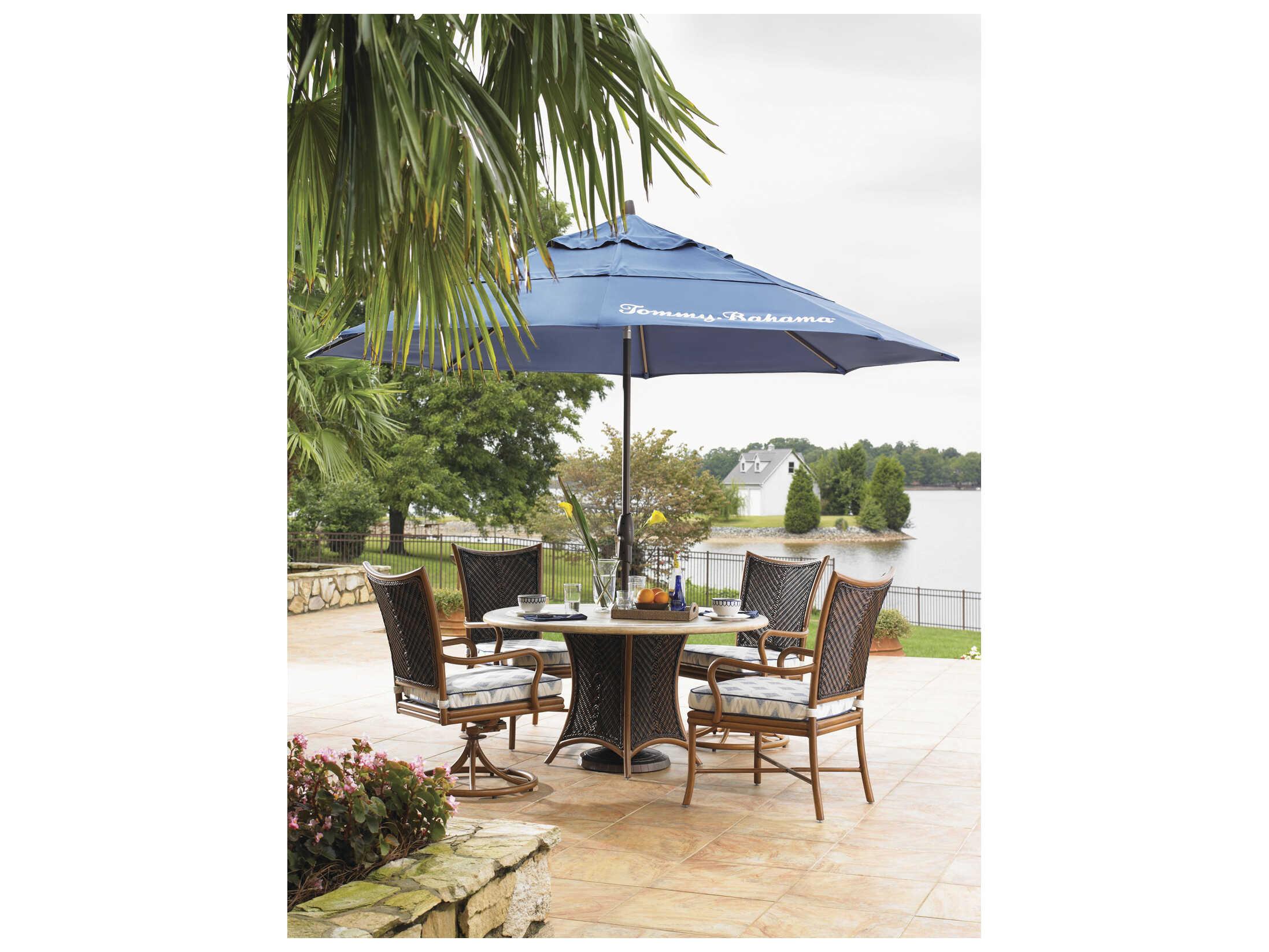 Tommy Bahama Outdoor Alfresco Living Cast Aluminum Umbrella 50lbs Base and Stand