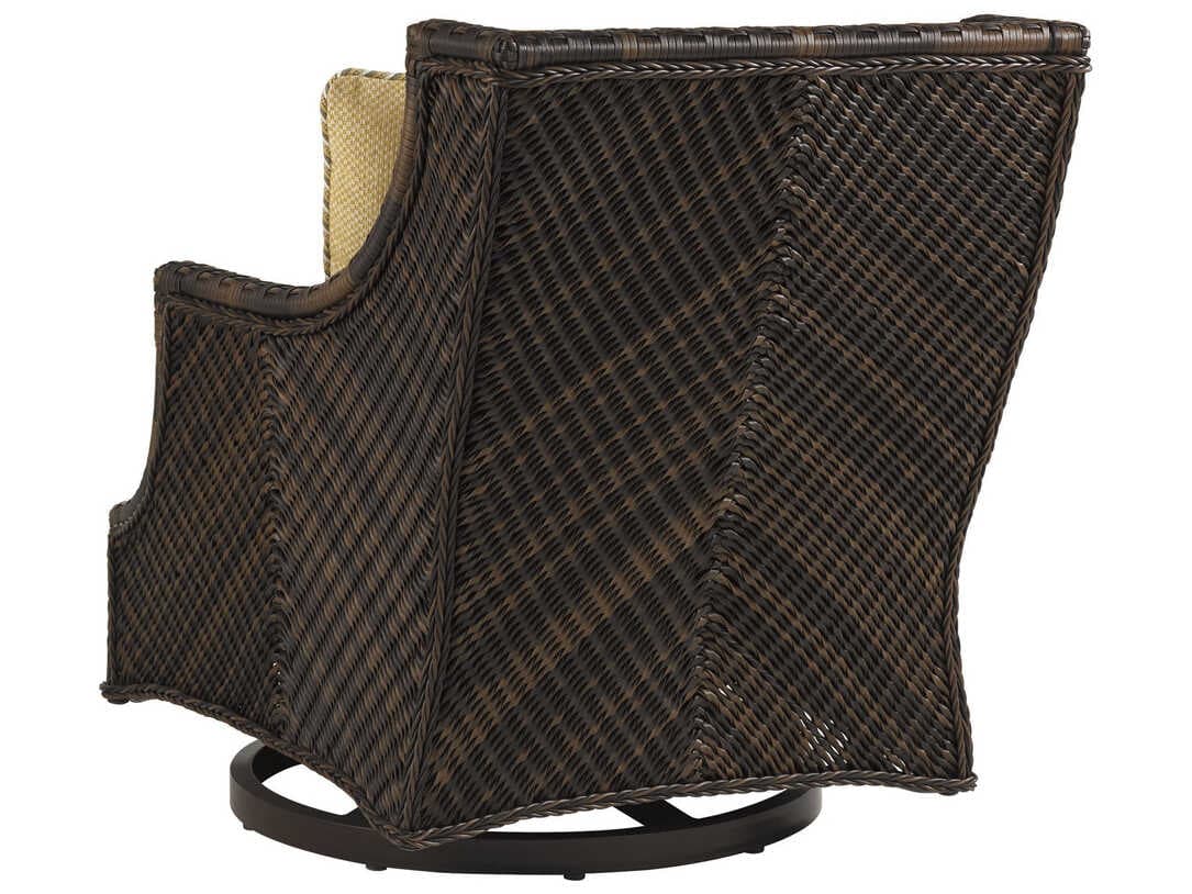 Tommy Bahama Outdoor Island Estate Lanai Wicker Swivel Lounge Chair