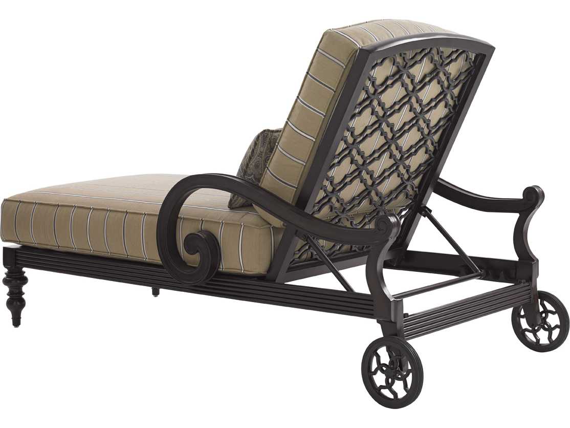 Tommy Bahama Outdoor Black Sands Cast Aluminum Cushion Chaise Lounge