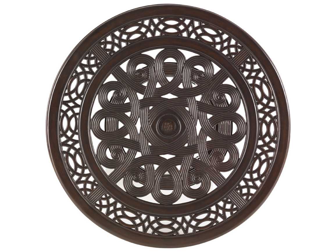 Tommy Bahama Outdoor Black Sands Cast Aluminum Round Bistro Bar Table