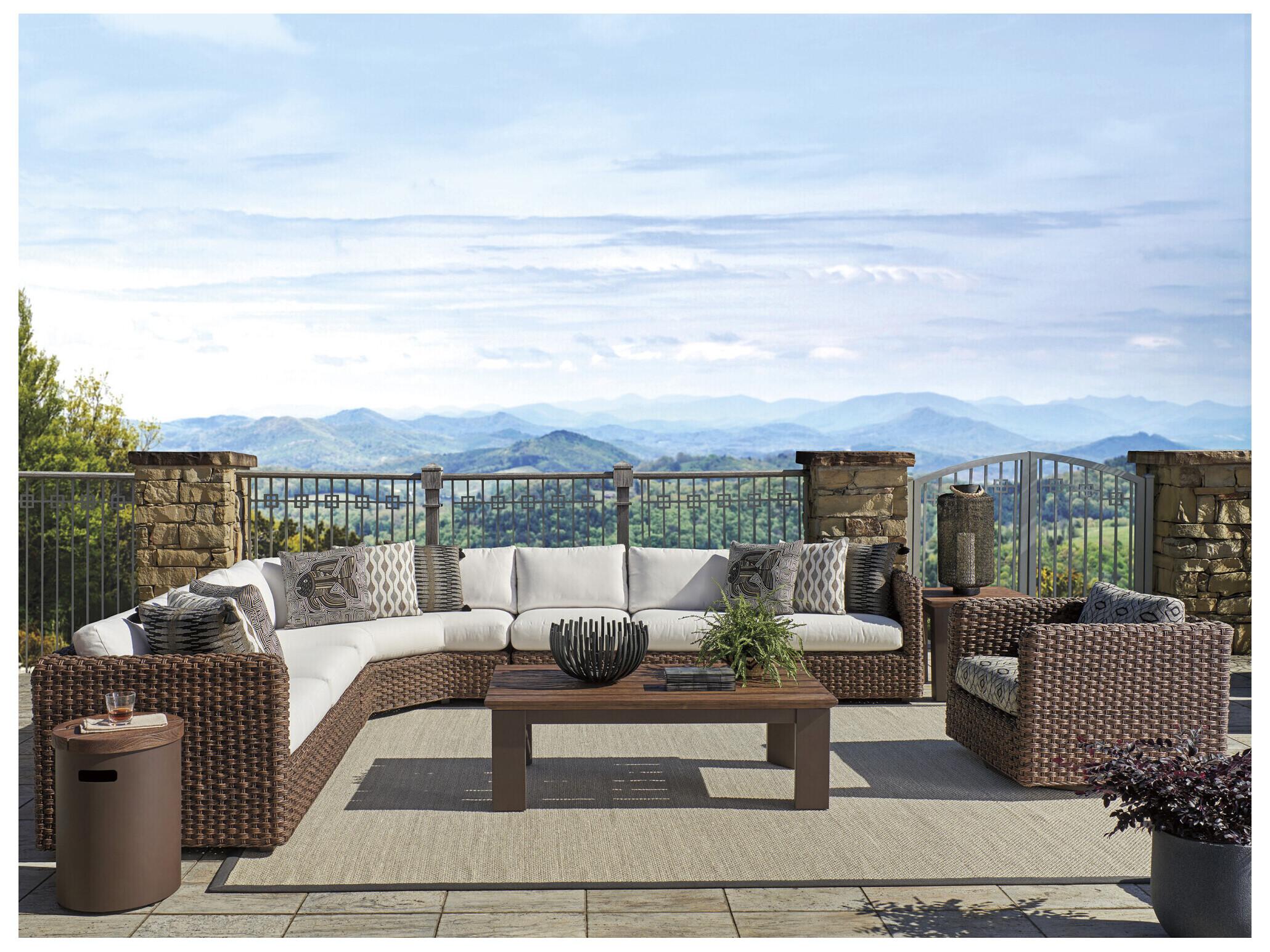 Tommy Bahama Outdoor Kilimanjaro Wicker Swivel Glider Lounge Chair