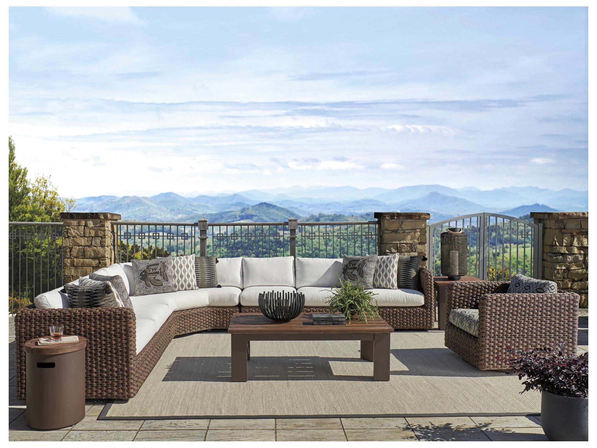 Tommy Bahama Outdoor Kilimanjaro Wicker Swivel Glider Lounge Chair