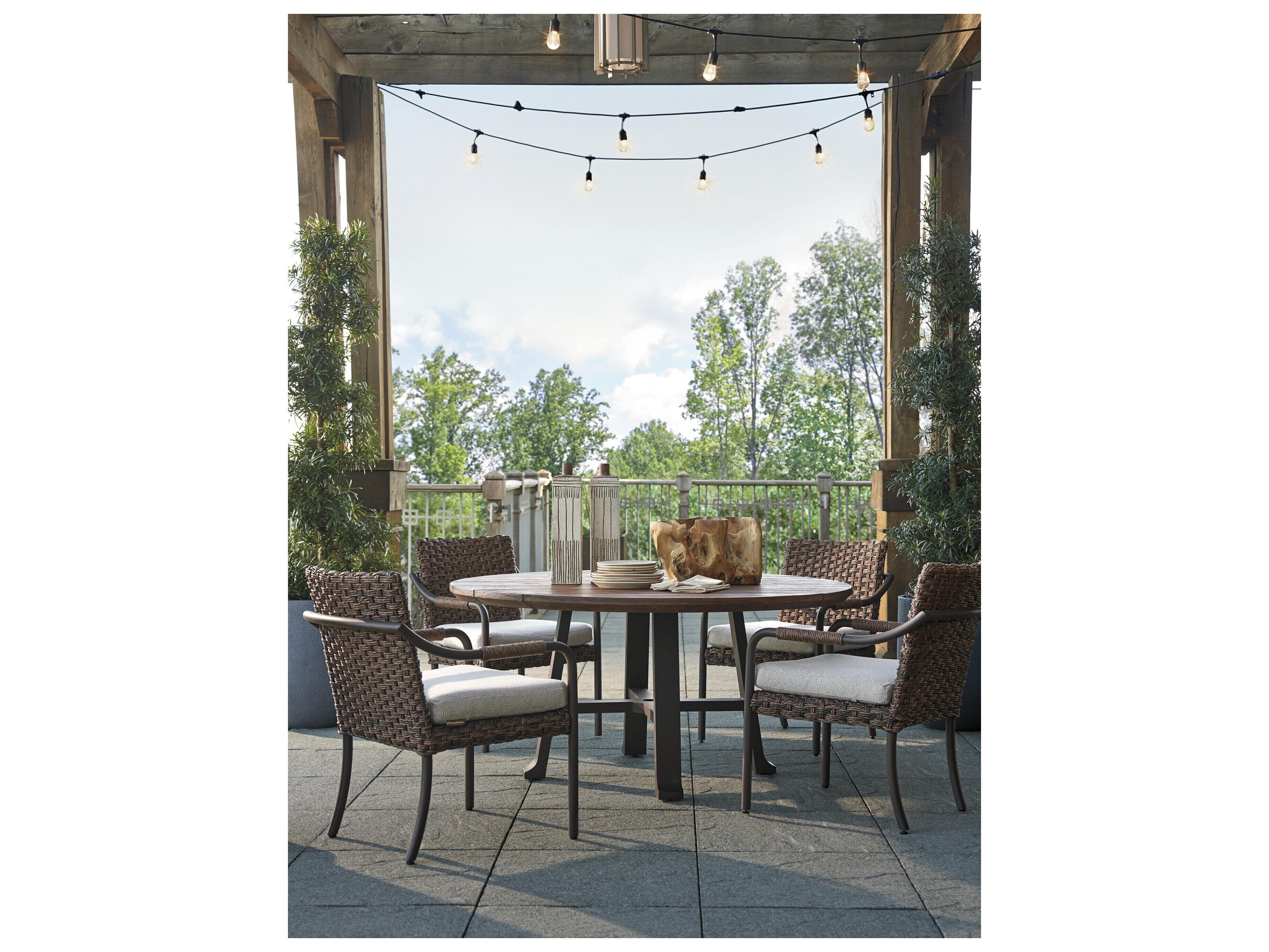 Tommy Bahama Outdoor Kilimanjaro Wicker Rich Tobacco Dining Arm Chair