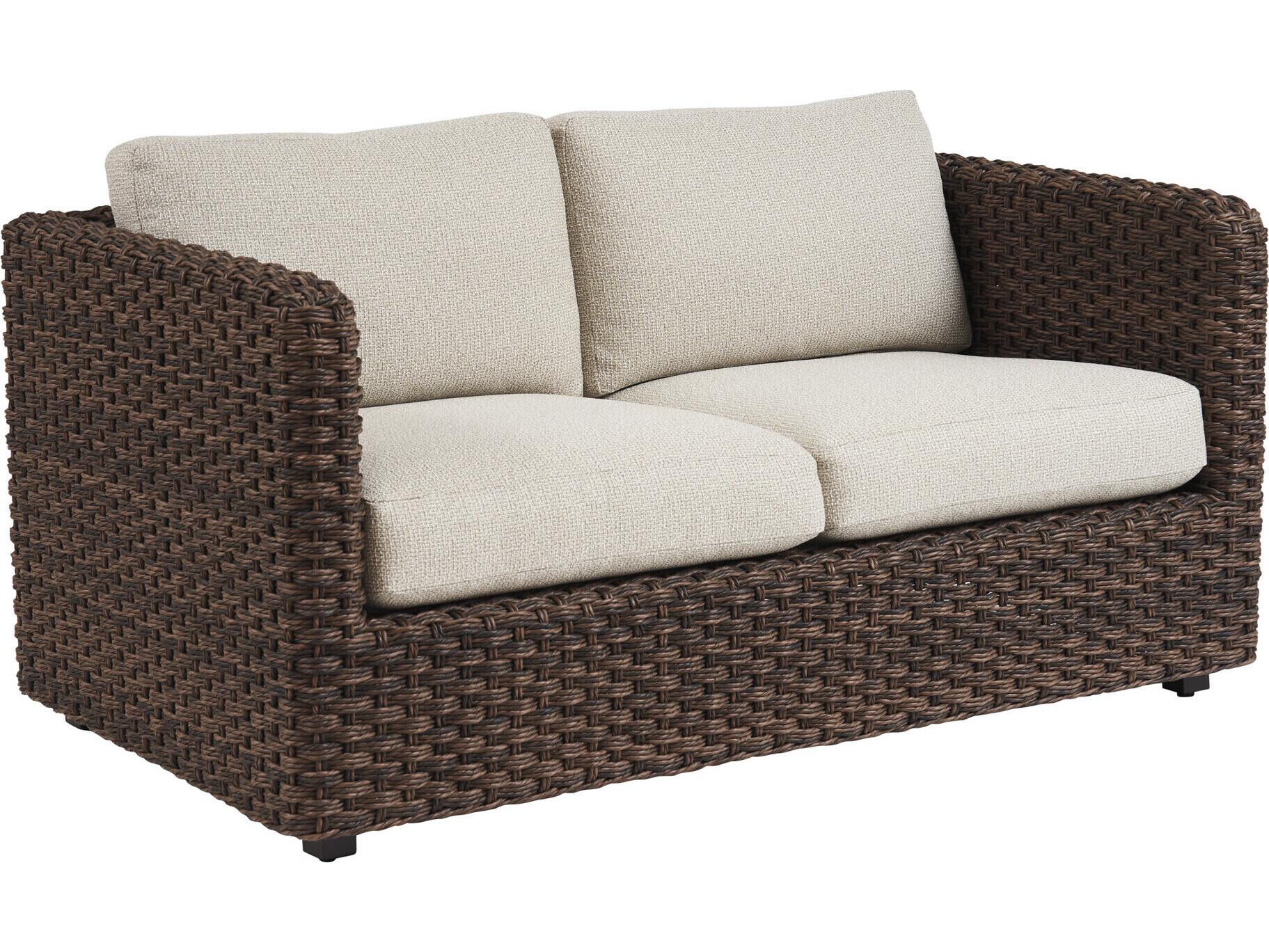 Tommy Bahama Outdoor Kilimanjaro Wicker Rich Tobacco Loveseat