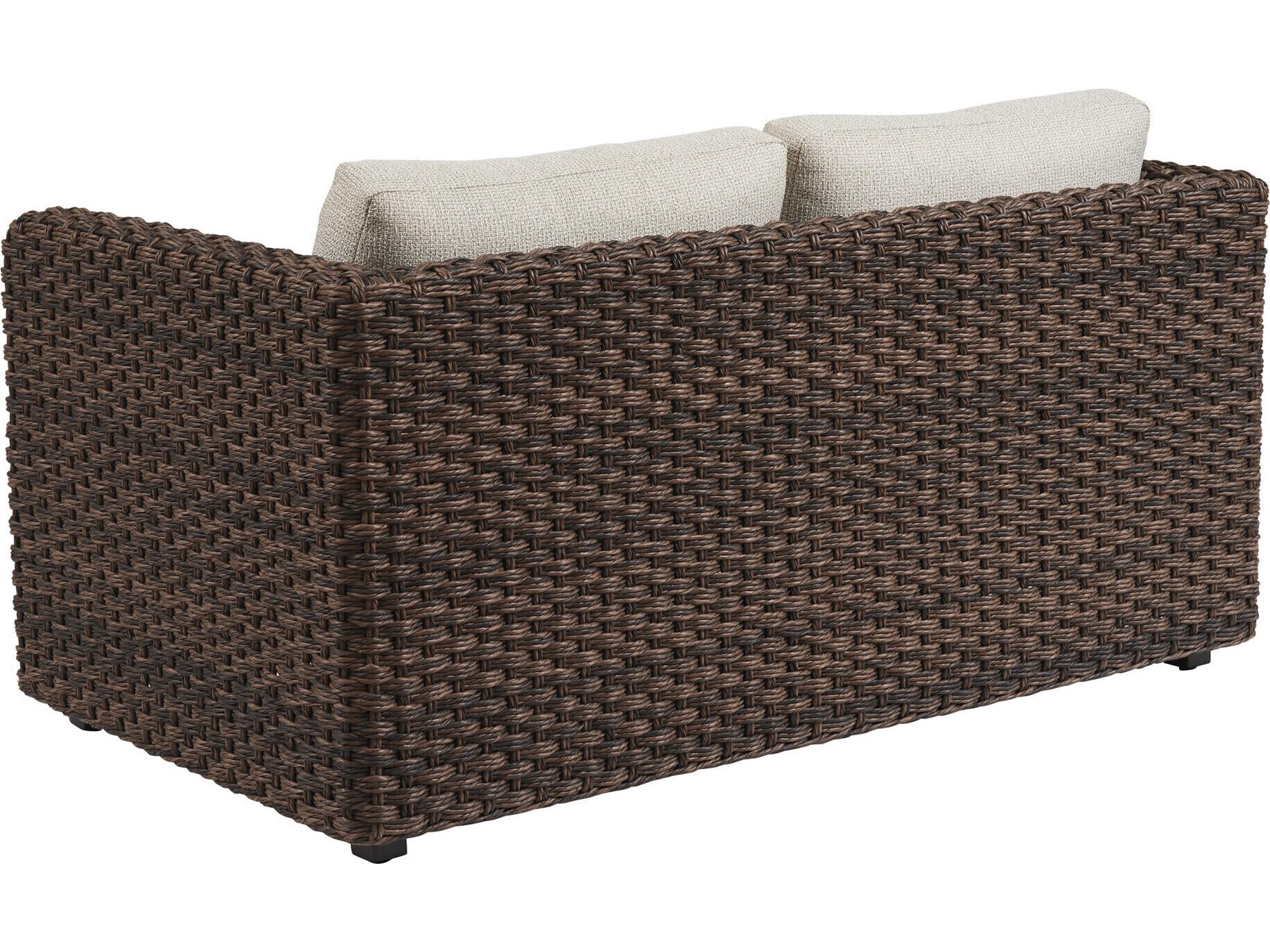 Tommy Bahama Outdoor Kilimanjaro Wicker Rich Tobacco Loveseat