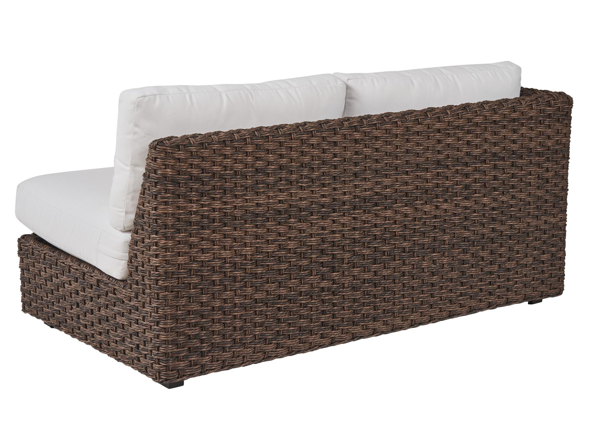 Tommy Bahama Outdoor Kilimanjaro Wicker Rich Tobacco Left Loveseat