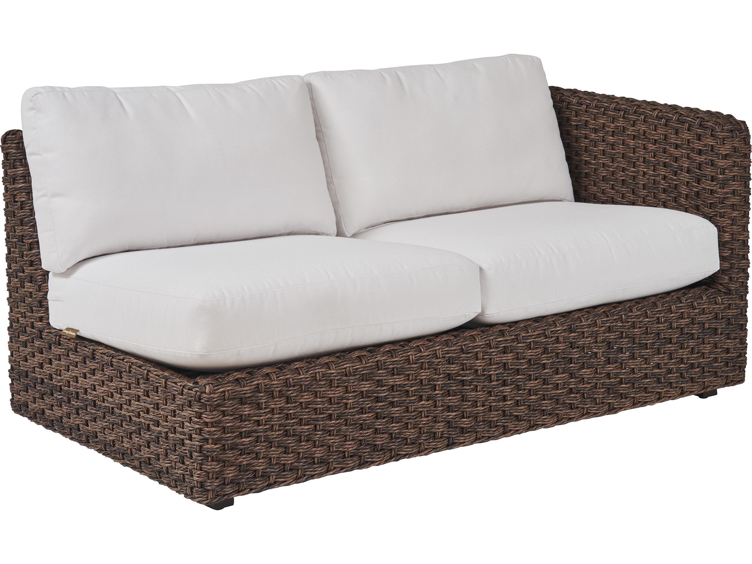 Tommy Bahama Outdoor Kilimanjaro Wicker Rich Tobacco Right Loveseat